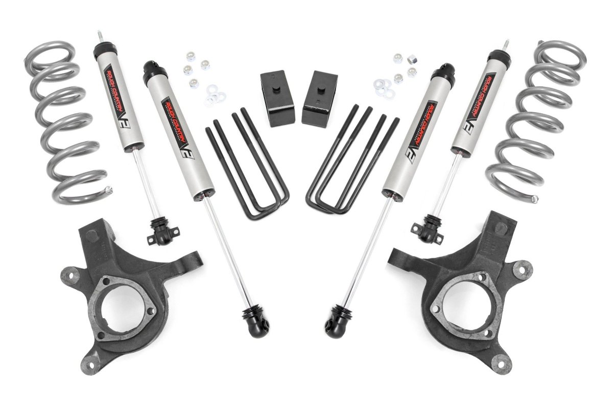 GMC Sierra 1500 Suspension Lift Kit - Front + Rear - Rough Country - V2 - '99-'06